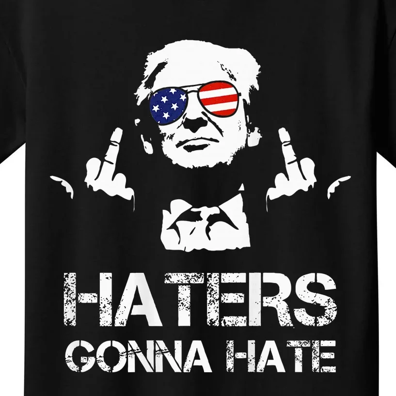 Trump Middle Finger Haters Gonna Hate Donald Trump Kids T-Shirt