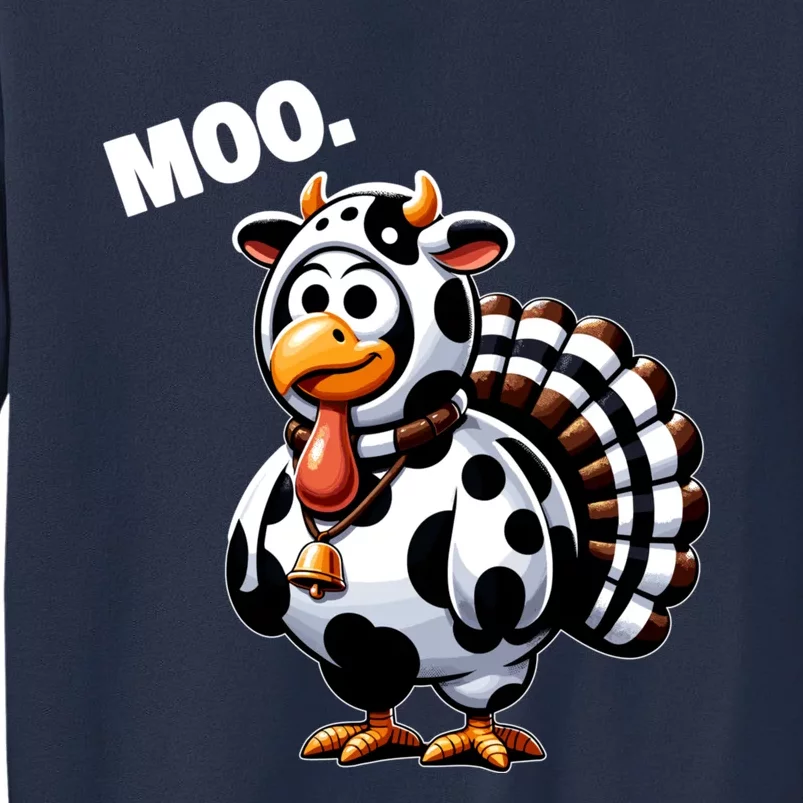 Turkey Moo Funny Thanksgiving Sweatshirt