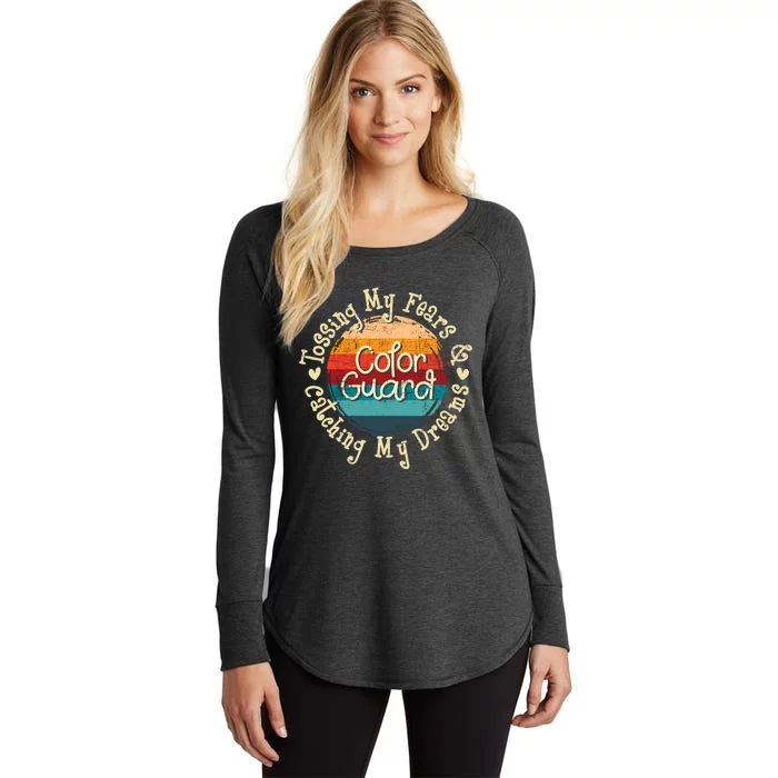 Tossing My Fears & Catching My Dreams Flag Colorguard Women's Perfect Tri Tunic Long Sleeve Shirt