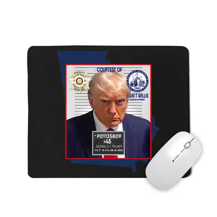 Trump Mugshot Fulton County GA Georgia Sheriff Mousepad