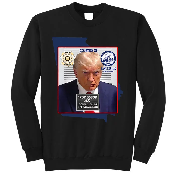 Trump Mugshot Fulton County GA Georgia Sheriff Tall Sweatshirt