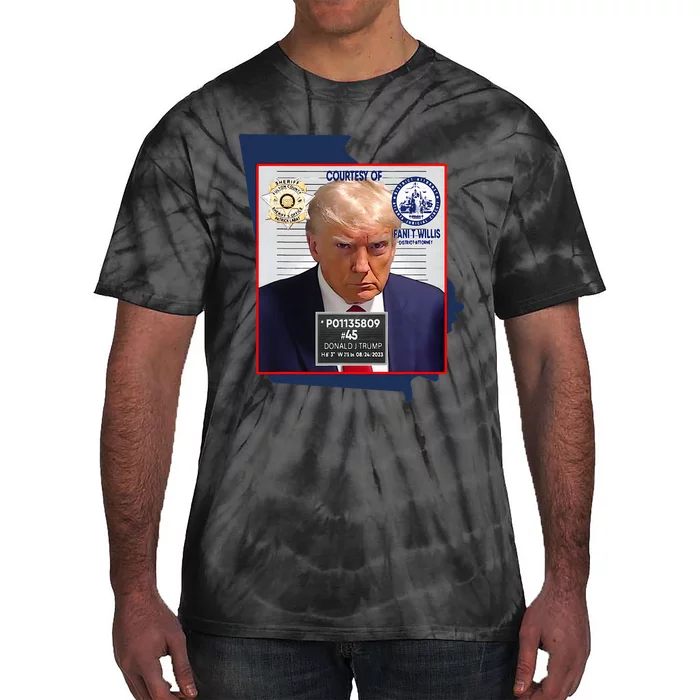 Trump Mugshot Fulton County GA Georgia Sheriff Tie-Dye T-Shirt