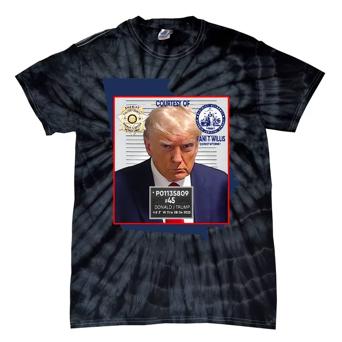 Trump Mugshot Fulton County GA Georgia Sheriff Tie-Dye T-Shirt