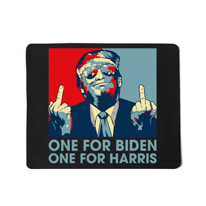 Trump Middle Finger Biden Harris Republican American Flag Mousepad