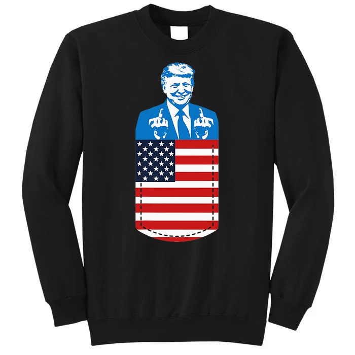 Trump Middle Finger Pocket 2020 Election Usa Republican Gift Sweatshirt