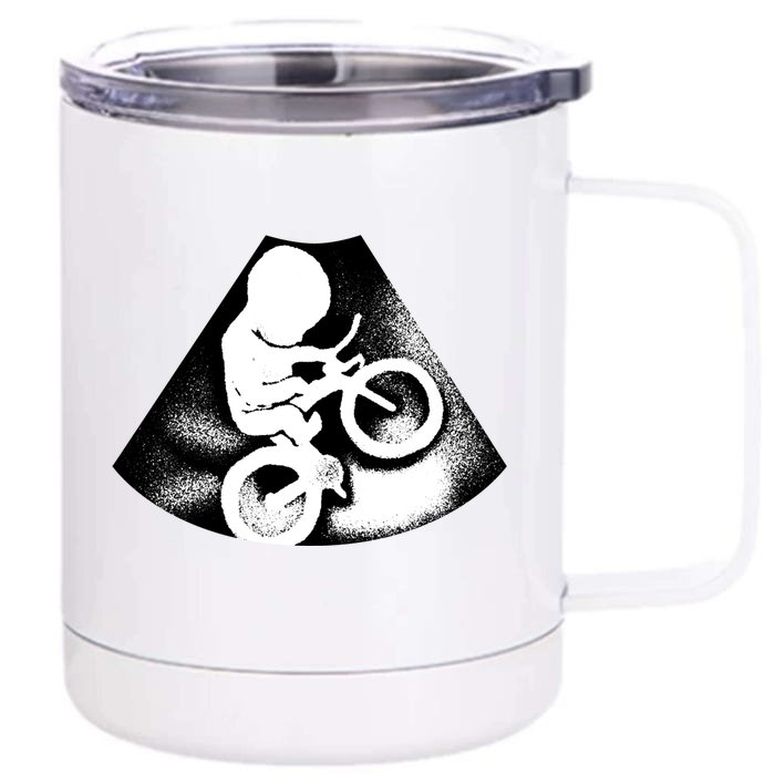 Triathlon Mom Funny Announcet For Female Triathlete Gift Front & Back 12oz Stainless Steel Tumbler Cup