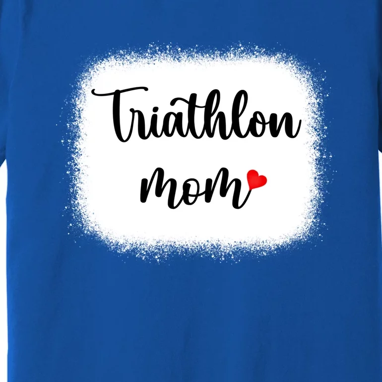 Triathlon Mom Funny Triathlete Mom Swimming Cycling Running Gift Premium T-Shirt