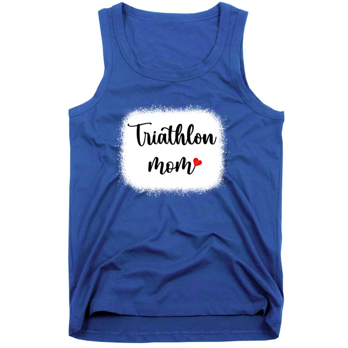 Triathlon Mom Funny Triathlete Mom Swimming Cycling Running Gift Tank Top