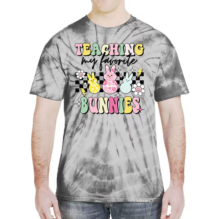 Teaching My Favorite Bunnies Cute Teacher Funny Easter Day Tie-Dye T-Shirt