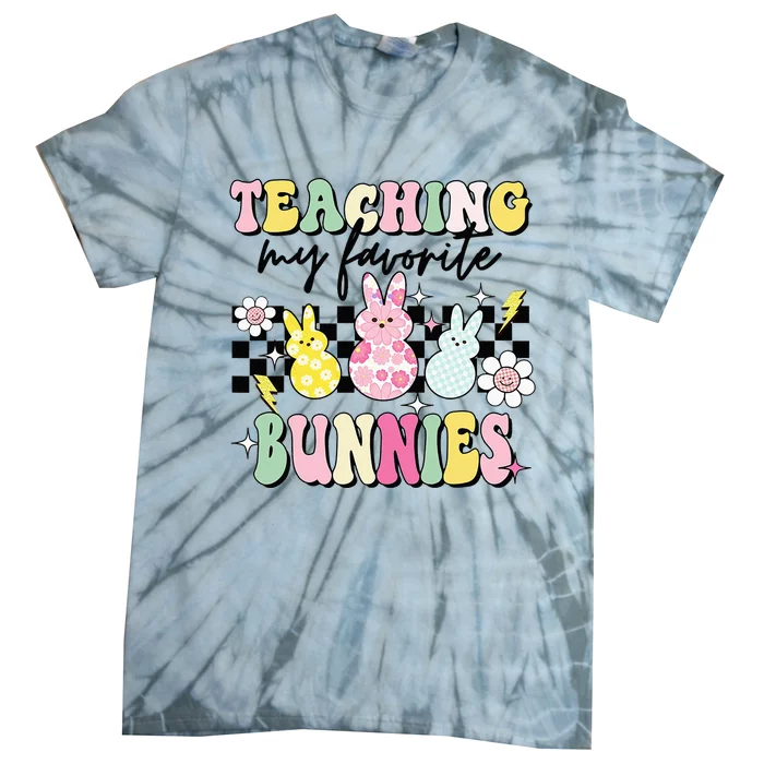 Teaching My Favorite Bunnies Cute Teacher Funny Easter Day Tie-Dye T-Shirt