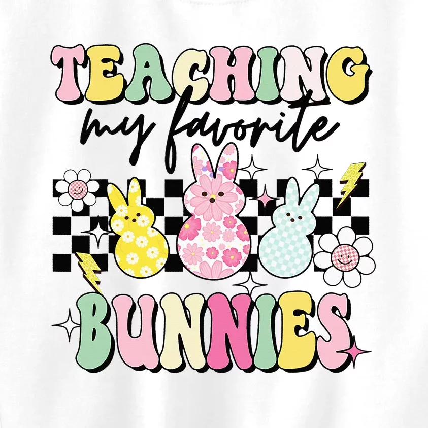 Teaching My Favorite Bunnies Cute Teacher Funny Easter Day Kids Sweatshirt