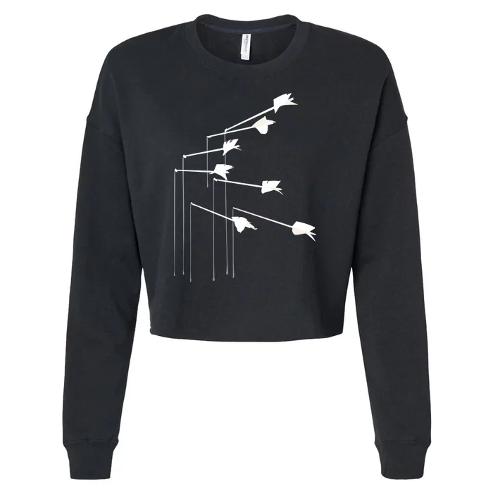 The Modest Float On Cool Vector Work Art Cropped Pullover Crew