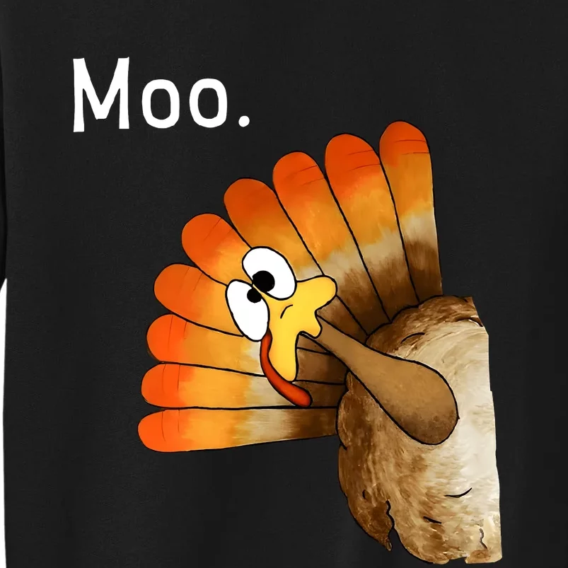 Turkey Moo Funny Thanksgiving Sweatshirt