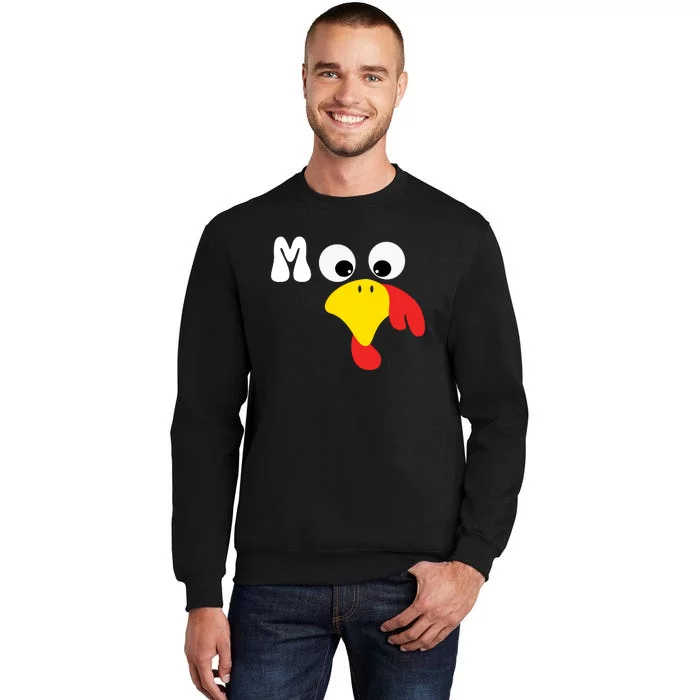 Turkey Moo Funny Thanksgiving IM A Cow Tall Sweatshirt