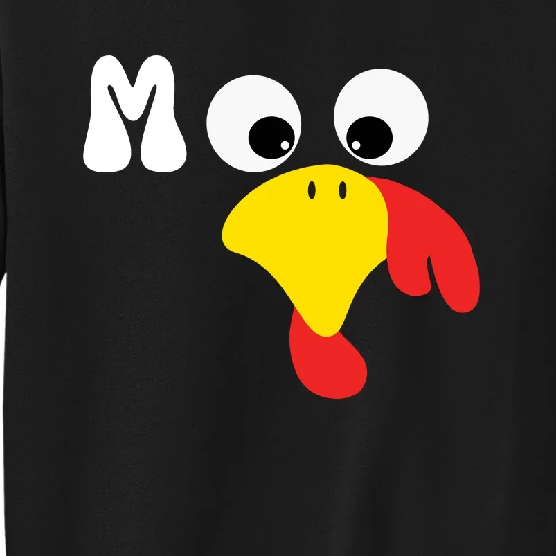 Turkey Moo Funny Thanksgiving IM A Cow Tall Sweatshirt