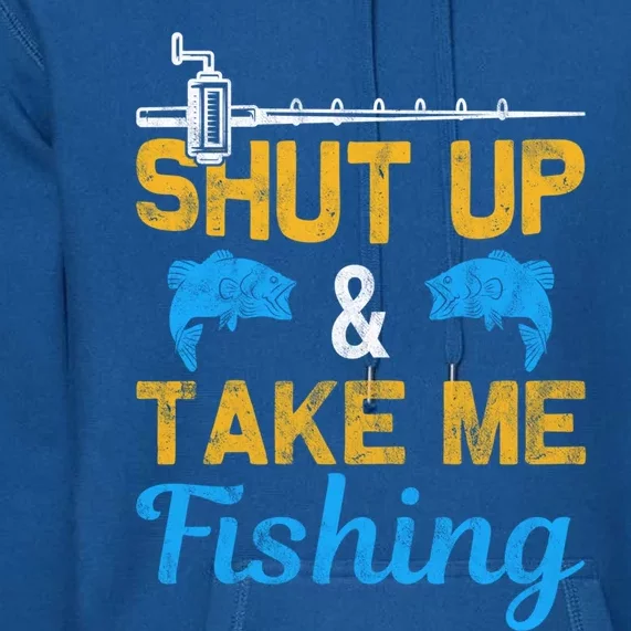 Take Me Fishin Hippie Fisher Fishing Hunting Cool Gift Premium Hoodie