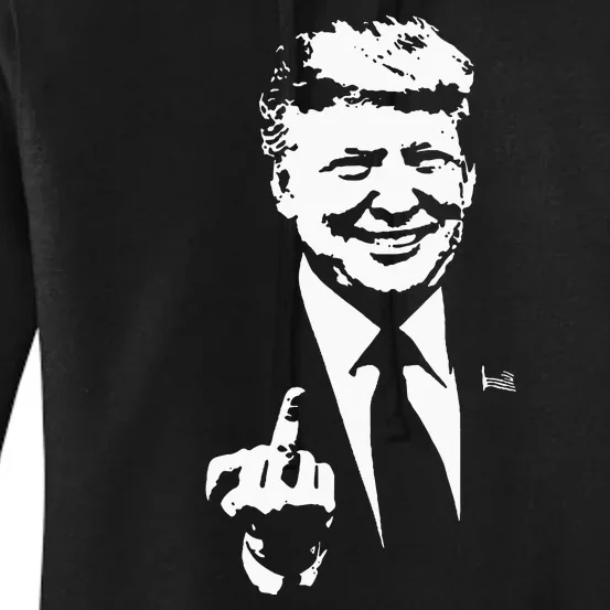 Trump Middle Finger Trump Fu 2024 Trump For President Women's Pullover Hoodie