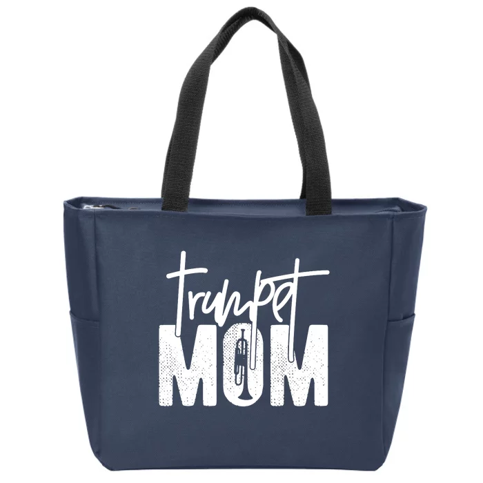 Trumpet Mom Funny Marching Band Mom Trumpet Mother Zip Tote Bag