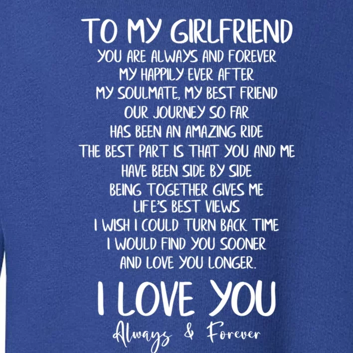 To My Friend Valentines Day Gift For Him Love Matching Gift Toddler Sweatshirt