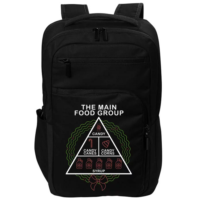 The Main Food Group Candy Funny Christmas Impact Tech Backpack