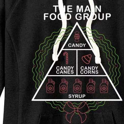 The Main Food Group Candy Funny Christmas Women's Fleece Hoodie