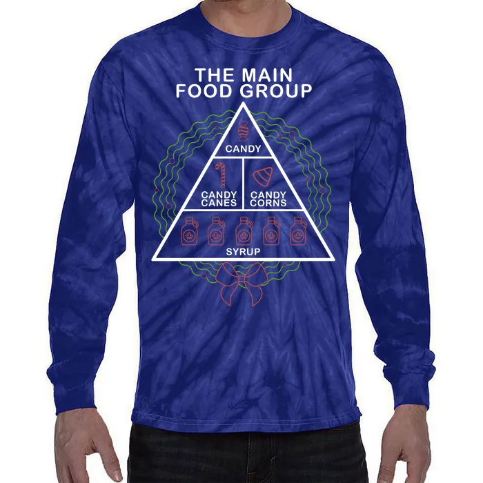 The Main Food Group Candy Funny Christmas Tie-Dye Long Sleeve Shirt