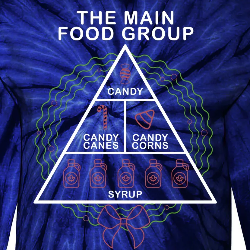 The Main Food Group Candy Funny Christmas Tie-Dye Long Sleeve Shirt