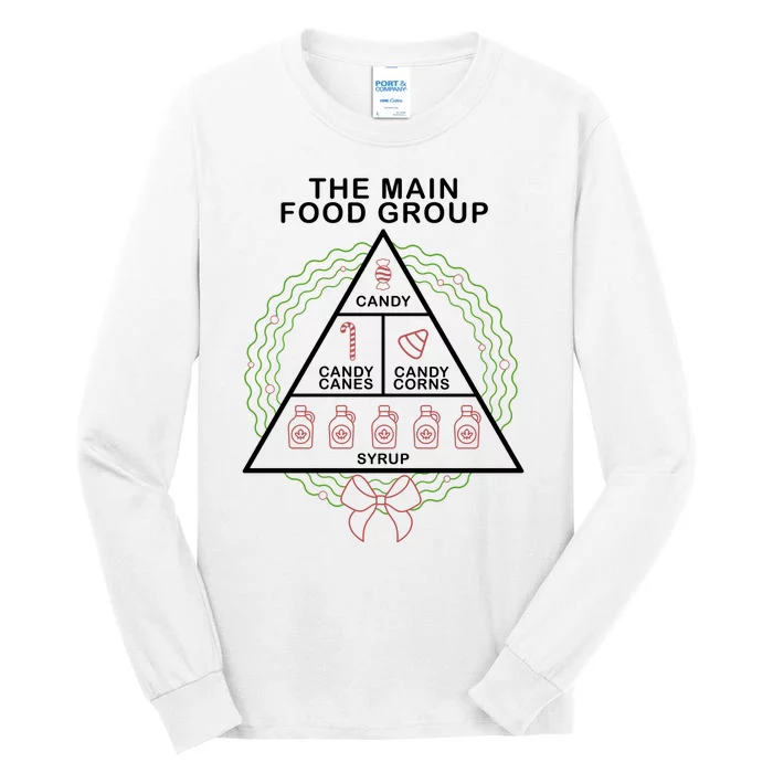 The Main Food Group Candy Funny Christmas Tall Long Sleeve T-Shirt