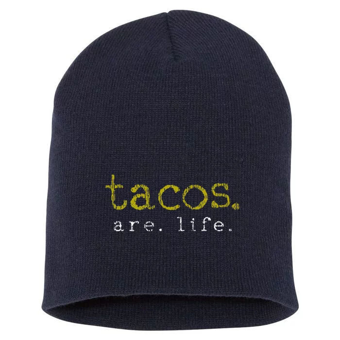 Taco Mexican Food Gift Taco Lover Short Acrylic Beanie