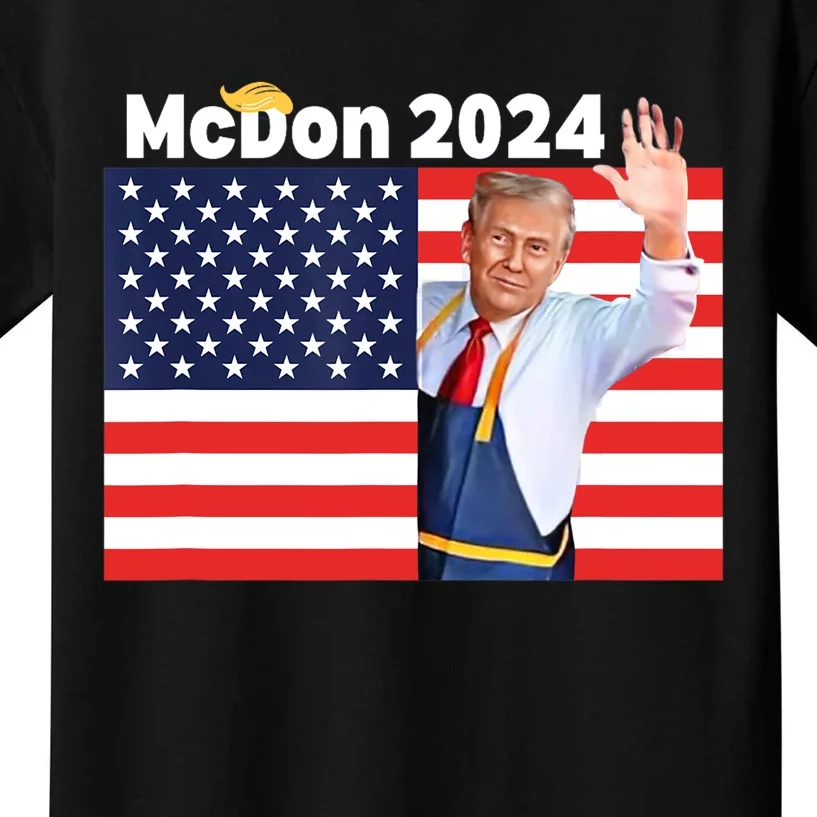 Trump Make Fries Great Again 2024 Funny Meme Trump Gift Kids T-Shirt