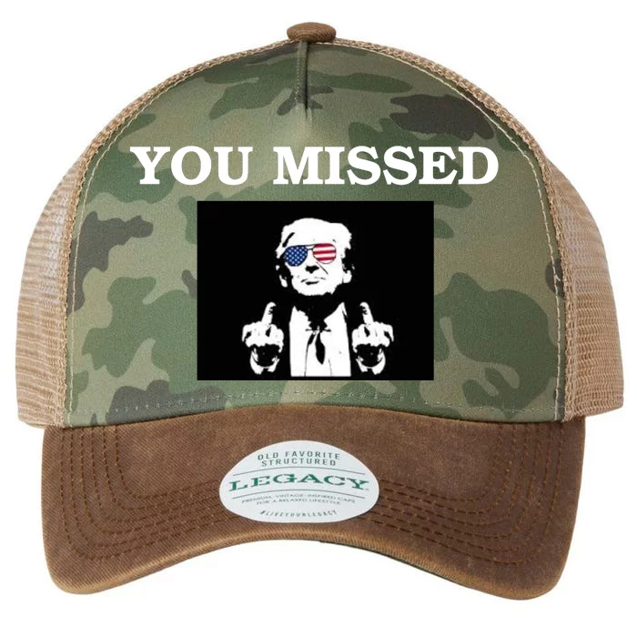 Trump Middle Fingers You Missed 2024 Legacy Tie Dye Trucker Hat