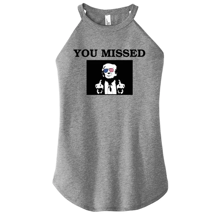 Trump Middle Fingers You Missed 2024 Women’s Perfect Tri Rocker Tank