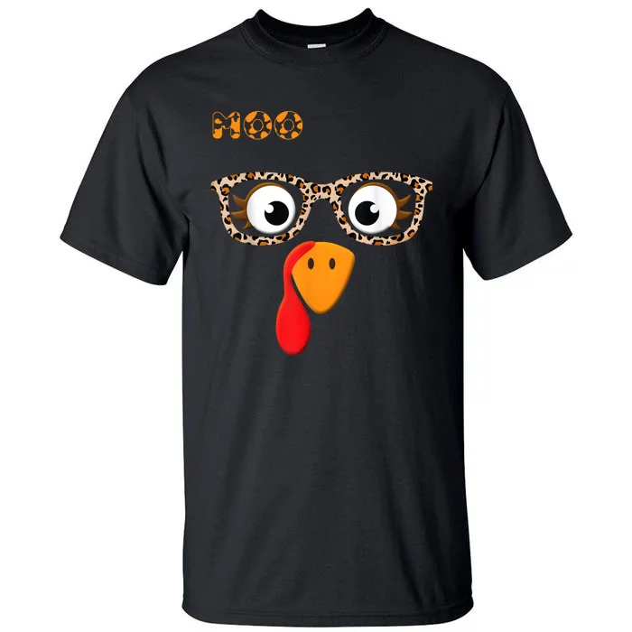 Turkey Moo Funny Cow Thanksgiving Tall T-Shirt