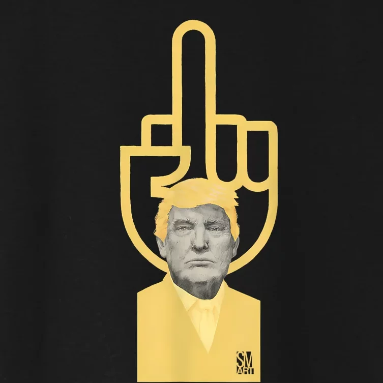 Trump Middle Finger Women's Crop Top Tee