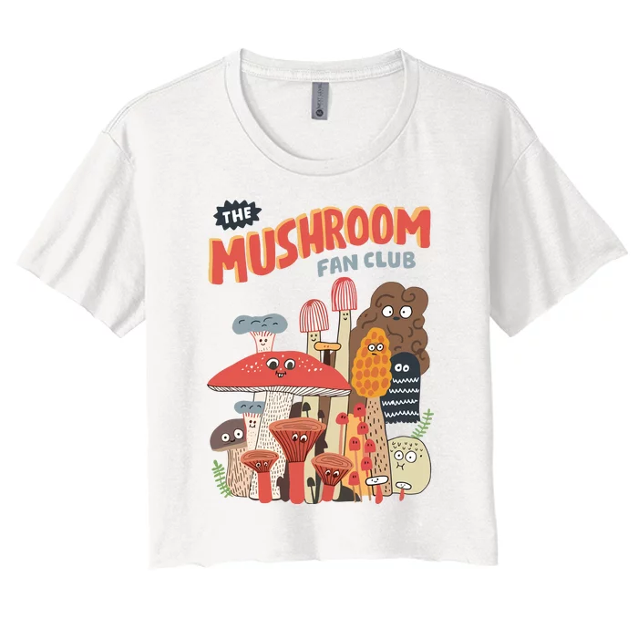 The Mushroom Fan Club Magic Mushroom Women's Crop Top Tee