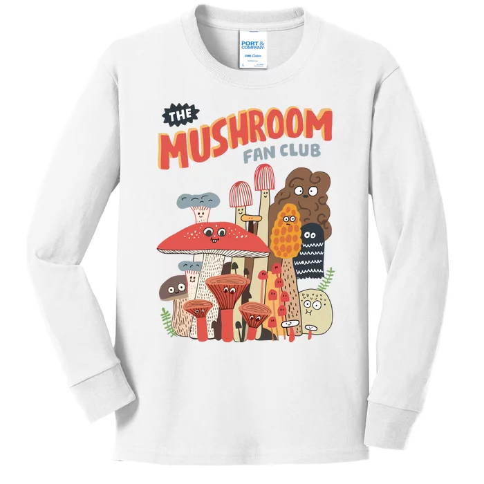 The Mushroom Fan Club Magic Mushroom Kids Long Sleeve Shirt