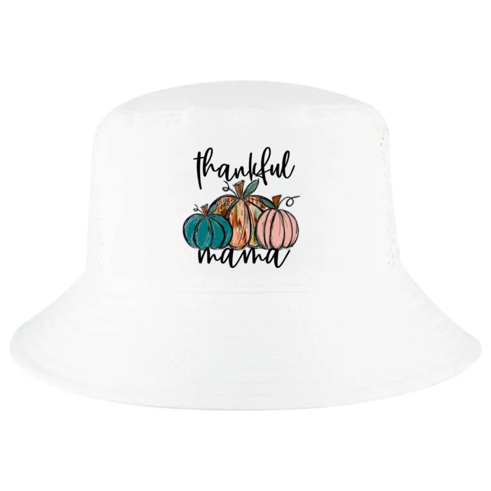 Thankful Mama Fall Season Pumpkin Design Gift Cool Comfort Performance Bucket Hat