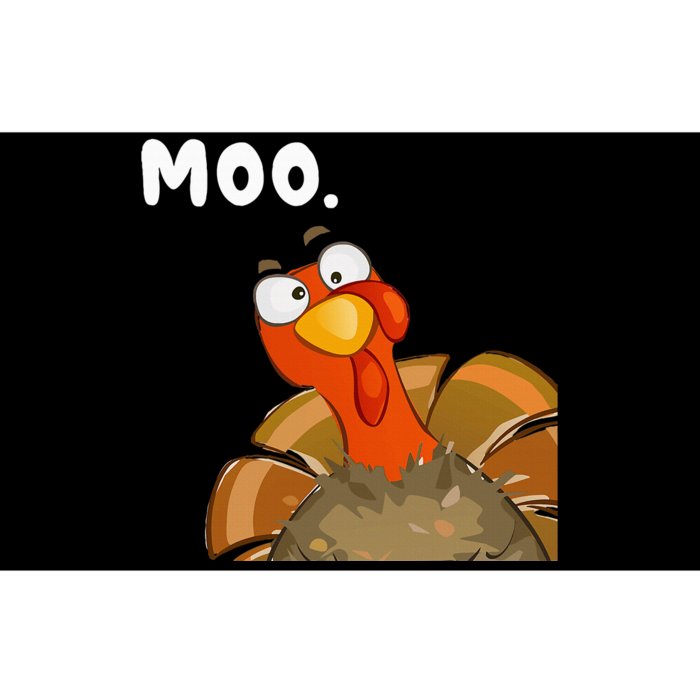 Turkey Moo Funny Thanksgiving Fake Cow Bumper Sticker