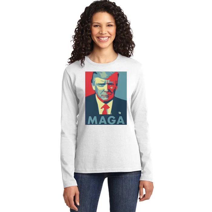 Trump Maga Funny Trump 2024 Ladies Long Sleeve Shirt