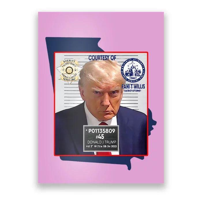 Trump Mugshot Fulton County GA Georgia Sheriff Poster