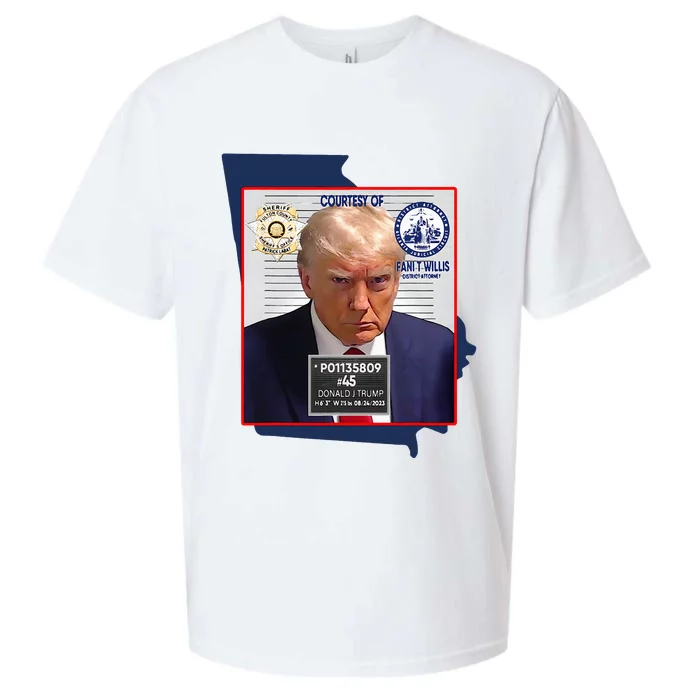 Trump Mugshot Fulton County GA Georgia Sheriff Sueded Cloud Jersey T-Shirt