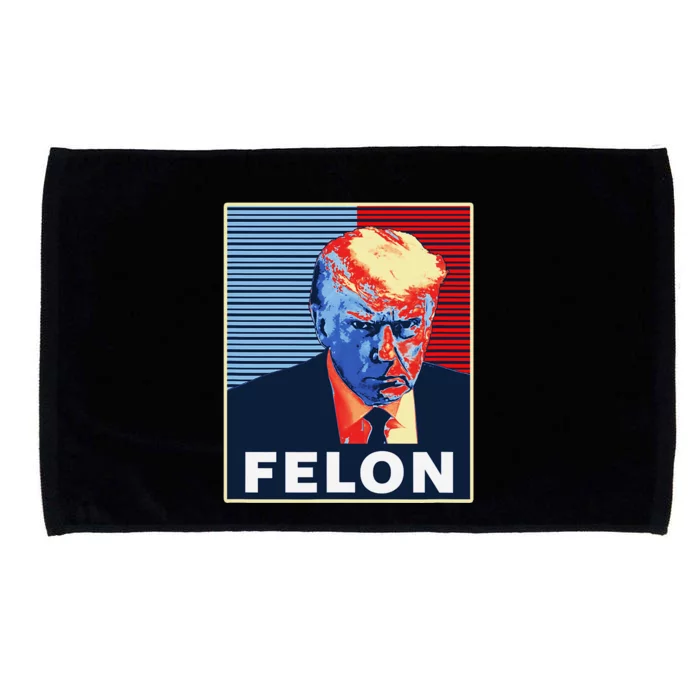 Trump Mugshot First American President Felon Microfiber Hand Towel