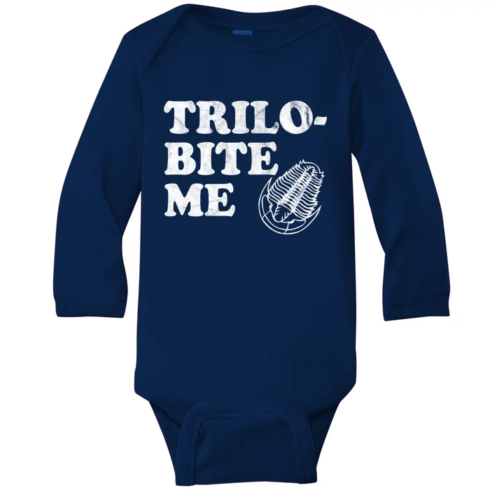 Trilobite Me Funny Paleontologist Baby Long Sleeve Bodysuit