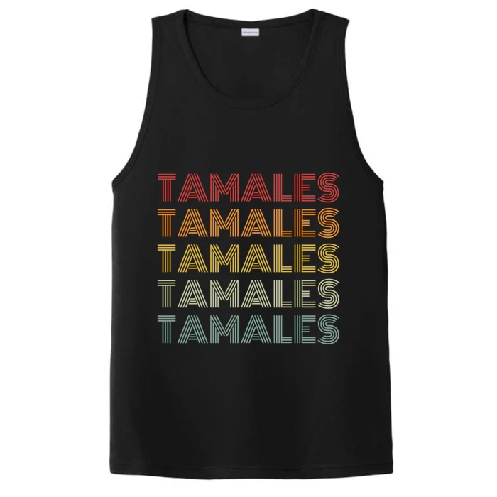 Tamales Mexican Foodie Retro Style National Tamale Day Gift Performance Tank