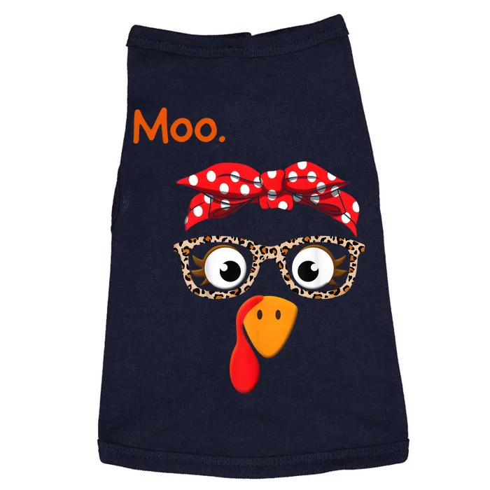 Turkey Moo Funny Thanksgiving Doggie Tank