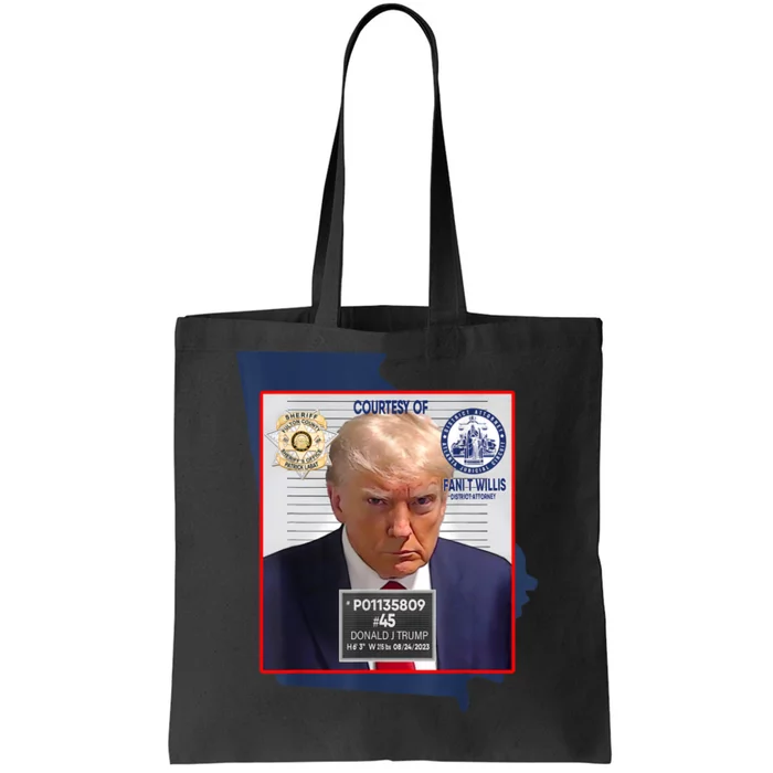 Trump Mugshot Fulton County GA Georgia Sheriff Tote Bag