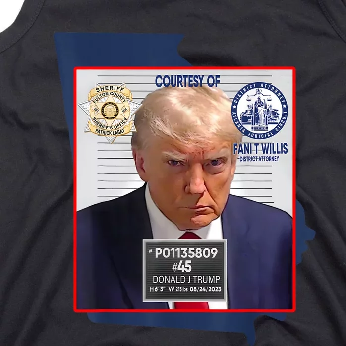 Trump Mugshot Fulton County GA Georgia Sheriff Tank Top