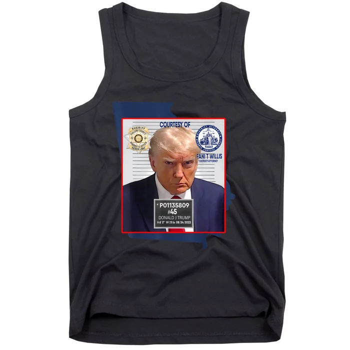 Trump Mugshot Fulton County GA Georgia Sheriff Tank Top