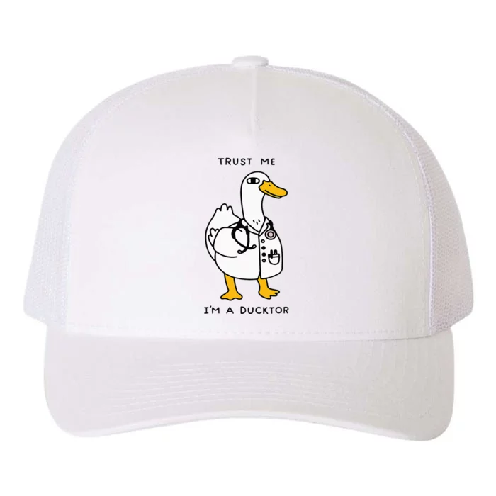 Trust Me Funny IM A Ducktor Doctor Sayings Yupoong Adult 5-Panel Trucker Hat