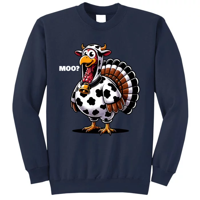 Turkey Moo Funny Thanksgiving Sweatshirt